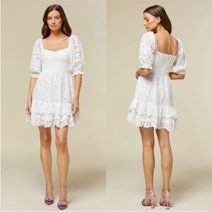 Rachel Parcell eyelet puff mini dress - women’s large